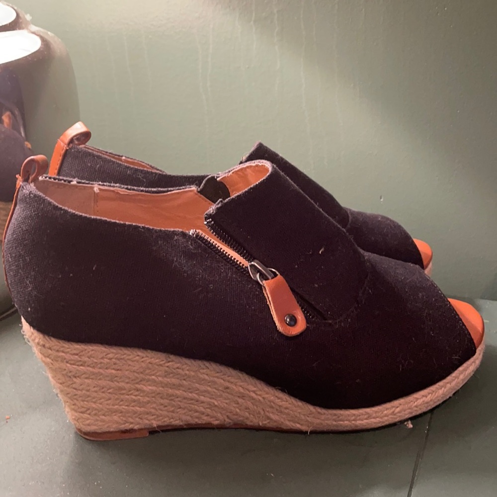 Comfortview Peep Toe Wedge Shoes 8W